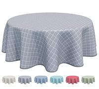 Home Direct Nappe Toile cirée PVC Ronde 160 cm Gris Clair