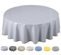 Home Direct Nappe Toile cirée PVC Ronde 160 cm Gris Clair