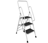 Home Discount® 3 Escabeau avec Rampe de sécurité Pliable de sécurité antidérapant Mat Safe Heavy Duty