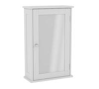Home Discount® Armoire de Salle de Bain Simple Porte Miroir à Fixation Murale, Blanc