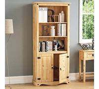 Home Discount Corona 2 Portes Gradins Pin Massif ciré Finition, Beige
