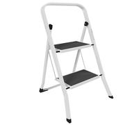 Home Discount Escabeau pliable en acier à 2 marches antidérapantes