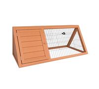 Home Discount Wooden Pet Rabbit Hutch Triangle, Bunny Guinea Pig Cage Animal House Enclosure Outdoor Run