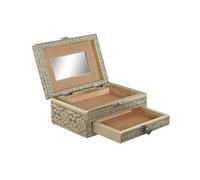 Home ESPRIT Boîte à bijoux blanc champagne bois aluminium 17,5 x 12,5 x 8,5 cm - Marque EAN : 8424002151577