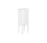 Home ESPRIT Boîte à bijoux sur pied Blanc Miroir Bois MDF 34 x 26,5 x 92 cm