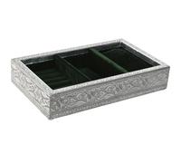 Home ESPRIT Boîte à bijoux Vert Argenté Bois Aluminium 25 x 15 x 5 cm - Marque EAN : 8424002116491