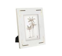 Home ESPRIT Cadre photo blanc doré laiton marbre naturel Shabby Chic 20 x 2 x 25 cm