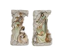 Home ESPRIT Crèche de Noël Multicolore en résine 19,5 x 11 x 31,5 cm (2 unités)