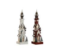 Home ESPRIT Décoration de Noël Blanc Rouge 16 x 14 x 63 cm (2 unités)