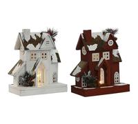 Home ESPRIT Décoration de Noël Blanc Rouge 26 x 14 x 32 cm (2 unités)