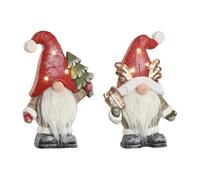 Home ESPRIT Décoration de Noël Blanc Rouge GNOME 25 x 11,5 x 38 cm (2 unités)