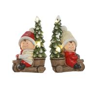 Home ESPRIT Décoration de Noël Rouge Vert 31,5 x 20 x 50 cm (2 unités)