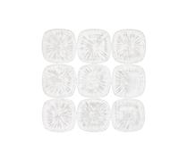 Home ESPRIT Décoration Murale Blanche Moderne Finition vieillie 89 x 2,5 x 89 cm