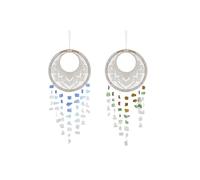 Home ESPRIT Décoration Suspendue Bleu Blanc Marron Boho Macramé (2 unités) (12 unités)