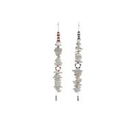 Home ESPRIT Décoration Suspendue Bleu Blanc Rouge Phare 12 x 4 x 100 cm (2 unités)