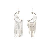 Home ESPRIT Décoration Suspendue crème Naturelle Boho Macramé (2 unités)