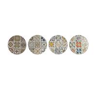 Home ESPRIT Dessous de Plat en liège Dolomite 20 x 20 x 0,7 cm Carrelage (4 unités)