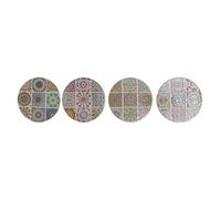 Home ESPRIT Dessous de Plat en liège Dolomite 20 x 20 x 0,7 cm Mandala (4 unités)