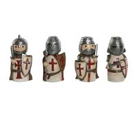 Home ESPRIT Figurine décorative Blanc Gris 5 x 4 x 10 cm (4 unités)