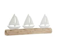 Home ESPRIT Figurine décorative Blanche Naturelle Voiliers méditerranéens 62 x 8,5 x 25,5 cm