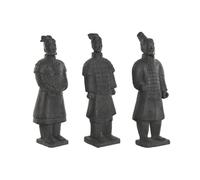 Home ESPRIT Figurine décorative Gris Clair Guerrier 18,5 x 16,5 x 57 cm (3 unités)