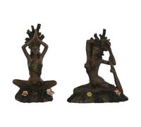 Home ESPRIT Figurine décorative Marron Yoga Indien 13 x 6 x 16 cm (2 unités)