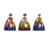 Home ESPRIT Figurine décorative Multicolore Dame 17 x 13 x 21 cm (3 unités)