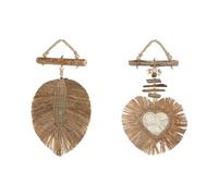 Home ESPRIT Figurine décorative Naturelle 26 x 3 x 46 cm (2 unités)