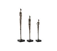 Home ESPRIT Figurine décorative Noire Gris foncé Moderne Personnes 11,5 x 11,5 x 70 cm