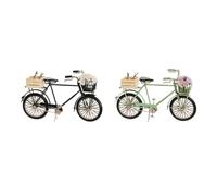 Home ESPRIT Figurine décorative Noire Menthe vélo Vintage 24 x 9 x 13 cm (2 unités)