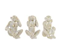 Home ESPRIT Figurine décorative Or Combinaison Tropicale 21 x 17 x 25 cm (3 unités)