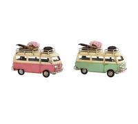 Home ESPRIT Figurine décorative Van Vert Rose Vintage 17 x 8 x 11 cm (2 unités)