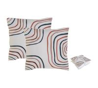 Home ESPRIT Lot de 2 Coussins Arc-en-Ciel 45 x 5 x 45 cm