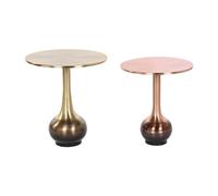 Home ESPRIT Lot de 2 Tables Cuivre Doré Fer 46 x 46 x 51 cm