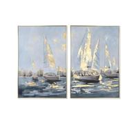 Home ESPRIT Lot de 2 voiliers Méditerranée 83 x 4,5 x 123 cm