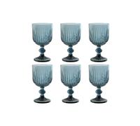 Home ESPRIT Lot de 6 verres Bleu Cristal 8 x 8 x 14,5 cm (6 unités) - Marque EAN : 8424002157340