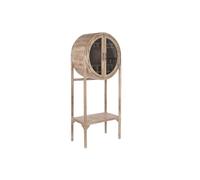 Home ESPRIT Meuble Auxiliaire Naturel Verre Teck Bois Recyclé 75 x 40 x 182 cm