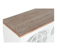 Home ESPRIT Meuble TV en métal Blanc Naturel 150 x 36 x 56 cm