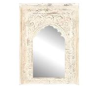 Home ESPRIT Miroir Mural Blanc en Bois de poignée 60 x 6 x 87 cm