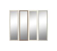 Home ESPRIT Miroir Mural Blanc Marron Beige Gris Verre Polystyrène 36 x 2 x 125 cm (4 unités)
