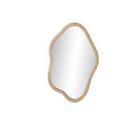 Home ESPRIT Miroir Mural Naturel en Verre rotin Scandi 63,5 x 4,5 x 101 cm
