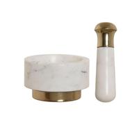 Home ESPRIT Mortier en laiton marbre 12,5 x 12,5 x 7,5 cm