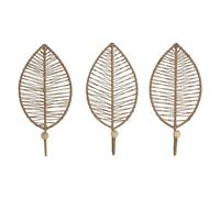 Home ESPRIT Porte-manteau mural naturel en jute métal 12 x 4 x 26 cm