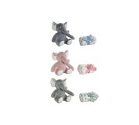 Home ESPRIT Set Cadeau pour bébé Bleu Vert Rose Polyester (3 unités)