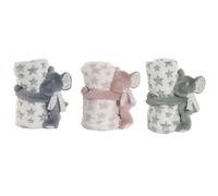 Home ESPRIT Set Cadeau pour bébé Bleu Vert Rose Polyester (3 unités)