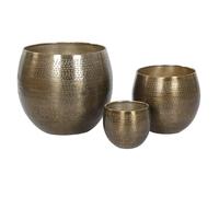 Home ESPRIT Set de Pots dorés en Aluminium 47 x 47 x 40,5 cm