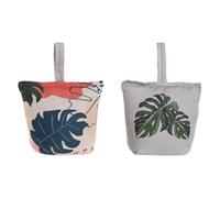 Home ESPRIT Soutien-Gorge de Porte Sable 20 x 10 x 25 cm Feuilles (2 unités)