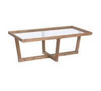 Home ESPRIT Table Basse en Verre Sapin 120 x 60 x 43 cm