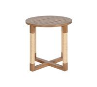 Home ESPRIT Table d'appoint Naturelle en Bois MDF 48 x 48 x 50,5 cm
