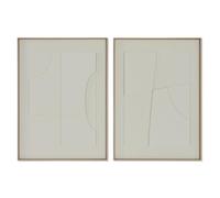 Home ESPRIT Tableau Abstrait scandinave 55 x 4 x 75 cm (2 unités)